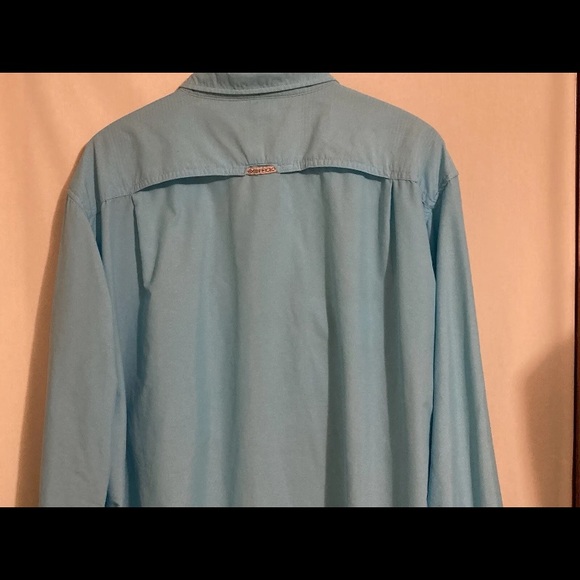 ExOfficio Men's Blue Outdoor Hiking Fishing Long Sleeve Snap Up Shirt Size 2XL - Picture 6 of 10